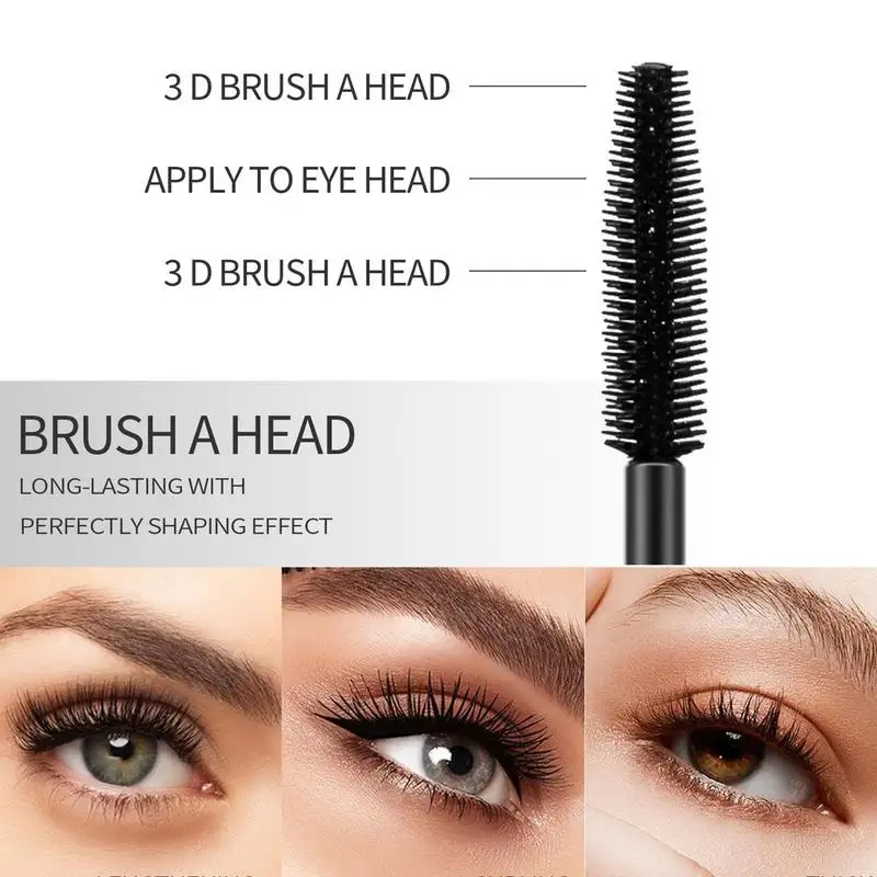 Waterproof Mascara Zwart Zwart Mascara Volume en lengte Verdikking 4D Vlekbestendig Natuurlijke valse wimpermake-up Langdurig