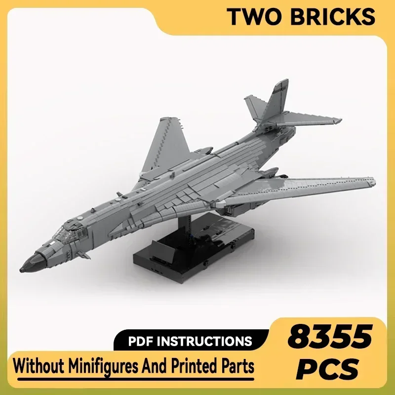 Military Aircraft Model Moc Building Bricks Rockwell B-1 Lancer Fighter Technology Blocks Gifts Christmas Toys DIY Sets Assembly