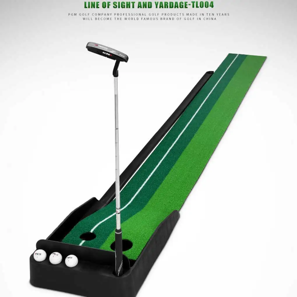 Indoor Opvouwbare Antislip Golf Training Mat Woonkamer 2 Kanalen Putting Oefentrainer Pad Met Houder Golfen Tool