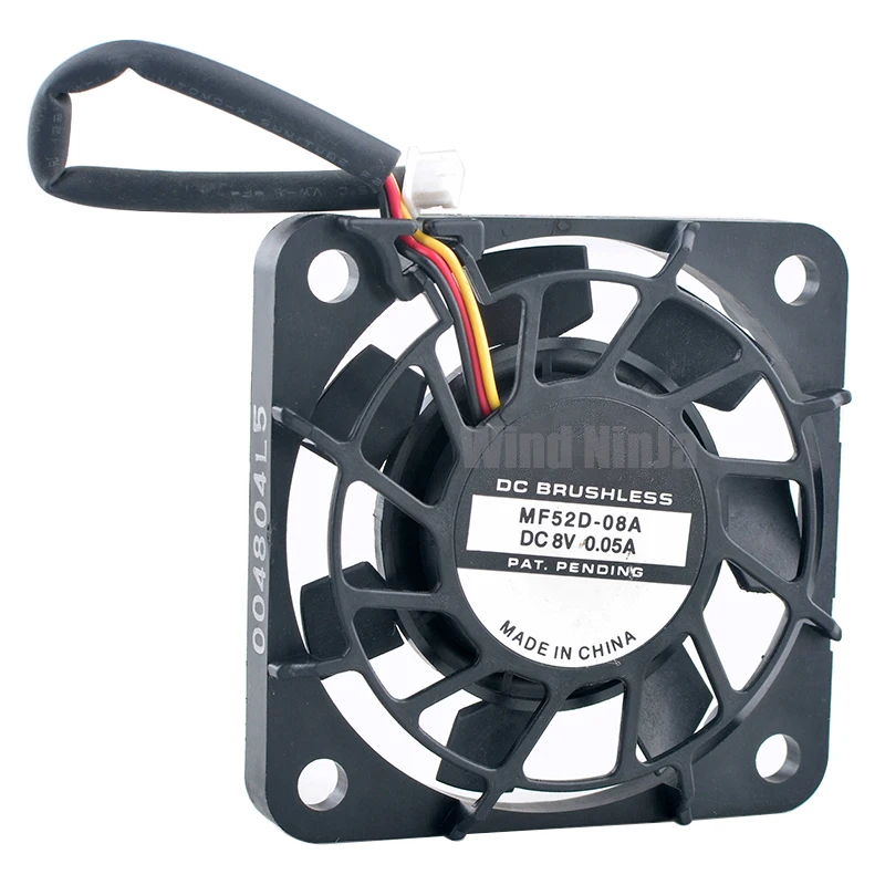 MF52D-08A 52mm X 5.2cm Cooling Fan DC8V 0.05A 3-Pin Quiet Operation for Printer Cooling Systems
