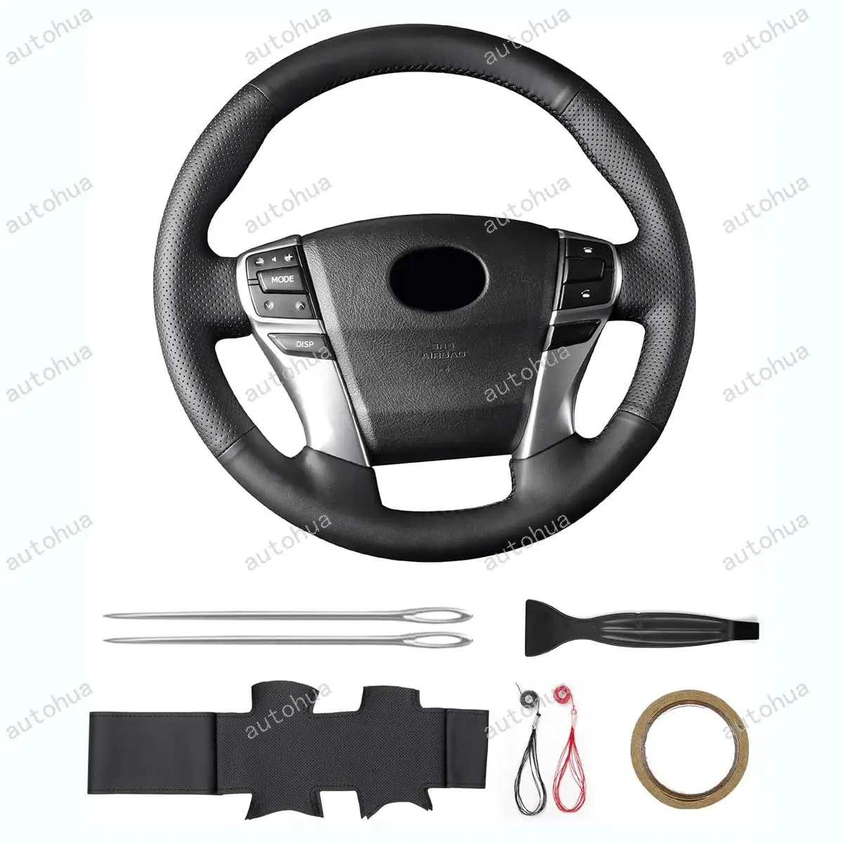 

HandStitched Steering Wheel Cover for Toyota 2006 Avalon Touring/2006 Avalon Limited/2011 Avalon Breathable Microfiber Leather