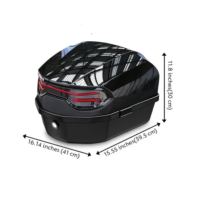 1pc 35L Motorcycle Top Box, Motorcycle Trunk ABS Material Wear-Resistant with Lock, Motorcycle Accessories,Motorcycle Helmet image 6