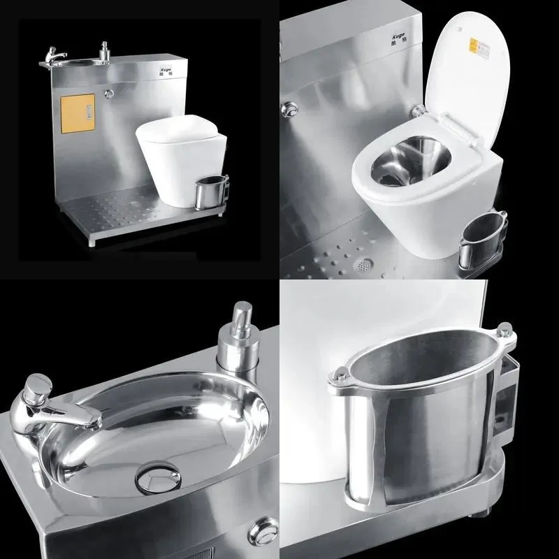 Portable RV Camping Bathroom Stainless Steel Outdoor Marine Toilet