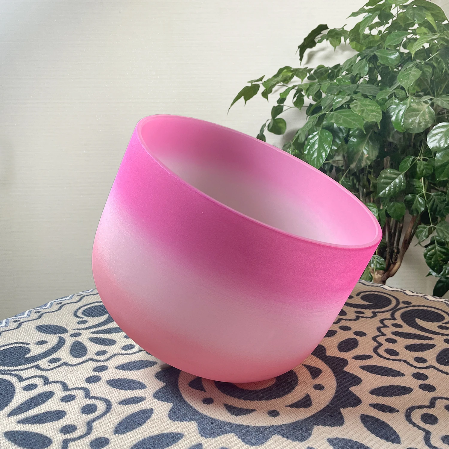 Hye-eun 8 Inch Pink Candy Crystal Singing Bowl A B C D E F G Note 1 Pcs for Yoga Meditation Sound Healing Outdoor Prayfor Health