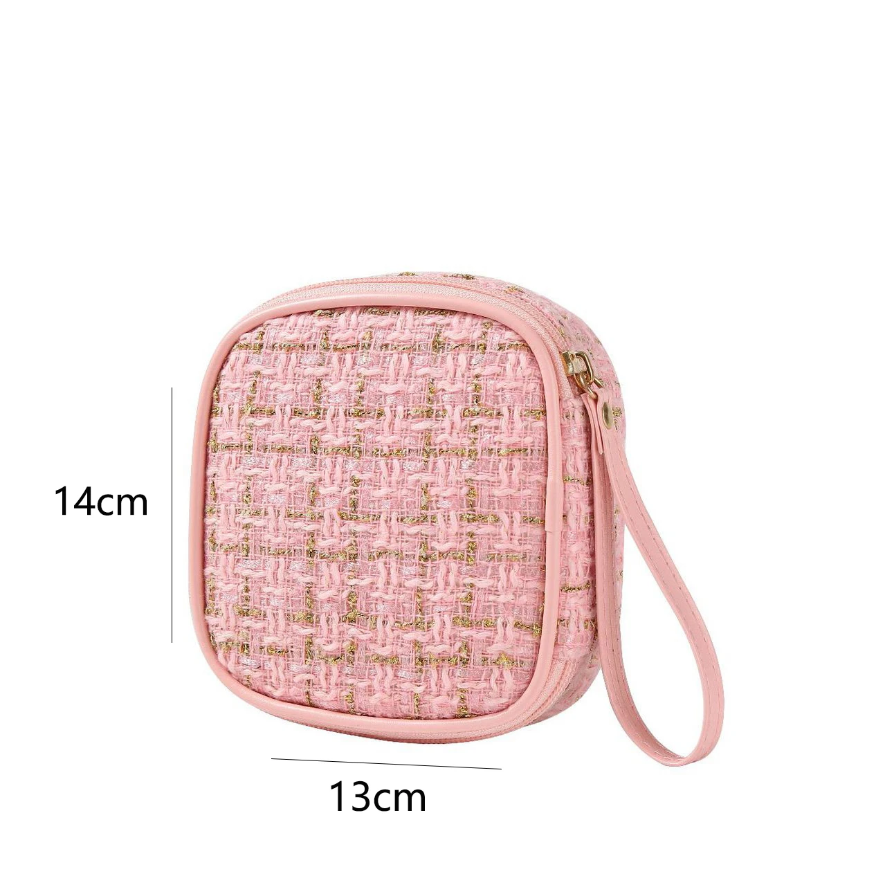 Lattice Makeup Bags Mini Bag French Plaid Square Lipstick Bags Outdoor Cosmetic Organizer Travel Pouch Women'S Necessaries