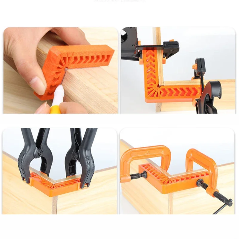 Multifunctional 90° Right Angle Locator Clamps for Woodworking Securing Clip L-shaped Auxiliary Right Angle Positioner Hand Tool