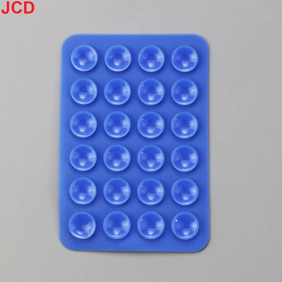 JCD 24 كوب شفط سيليكون مربع ومُثخن، أكواب شفط للهاتف المحمول والكمبيوتر اللوحي والأمتعة، شاحن عالمي مع حقيبة جلدية - 4