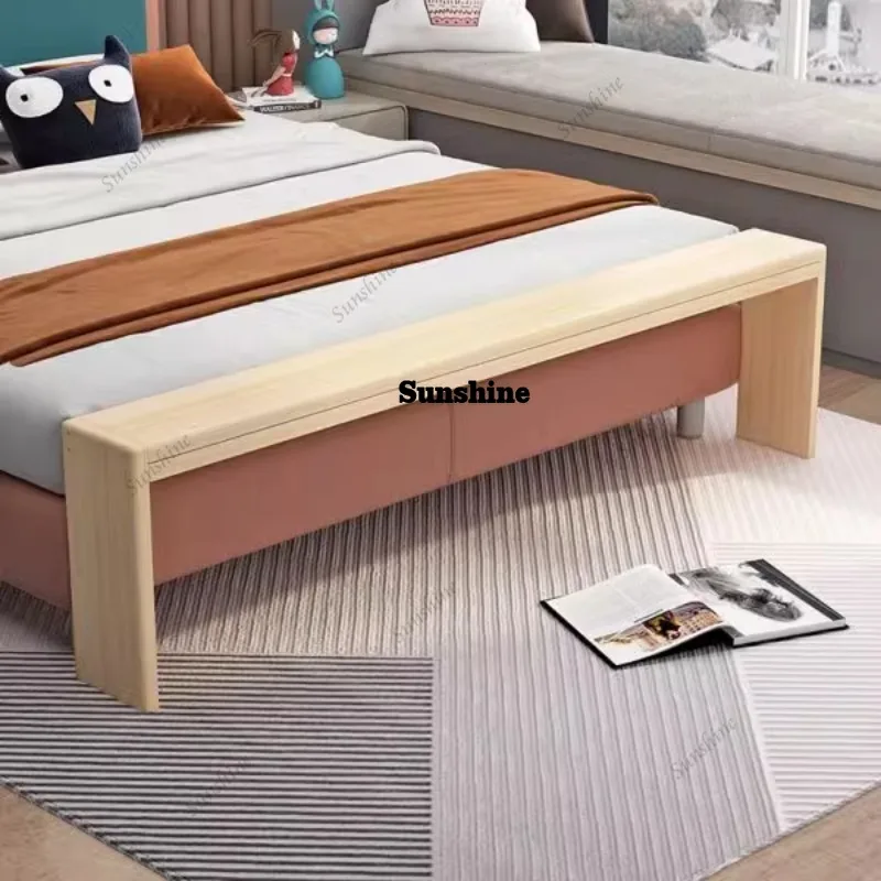 

Ergonomic Wooden Foot Stool Comfortable Relaxing Waiting Clear Cheap Big Size Step Stool Modern Muebles Lounge Suite Furniture