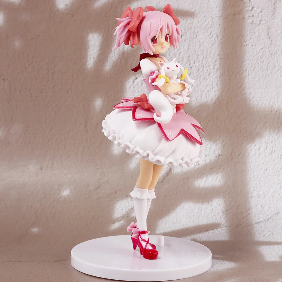 Hot 18CM Puella Magi Madoka Magica Aniem Figure Kaname Madoka Magic Girl PVC Anime Action Figures Model Cartoon Model Toy Gifts