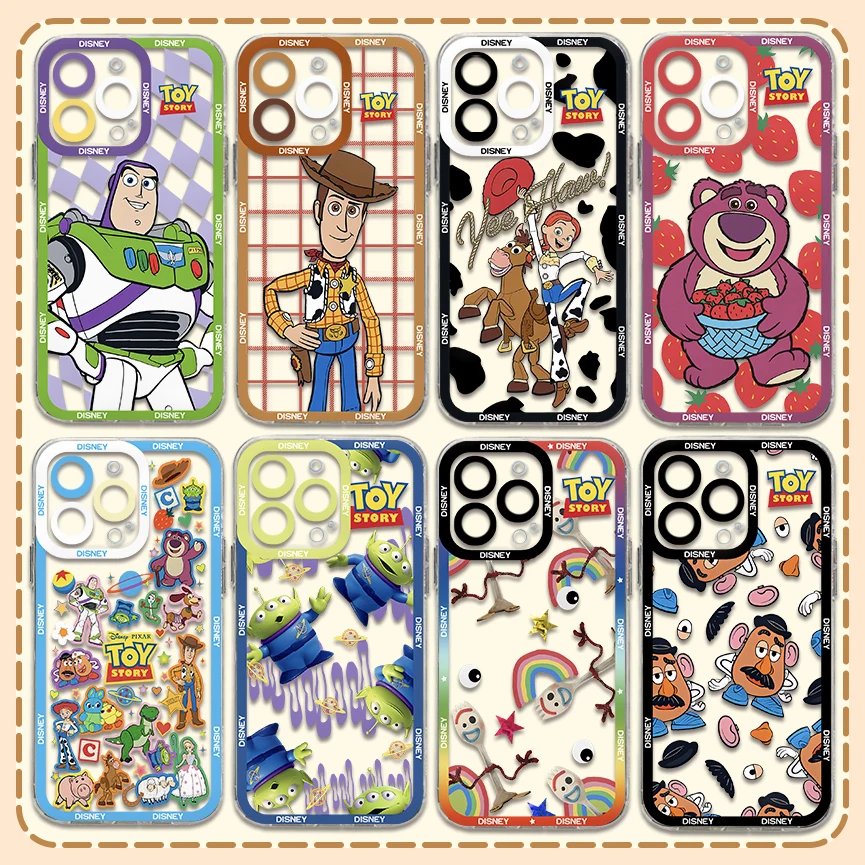 

Disneys New Toy Story Hot Cute Phone Case For iPhone 16 15 14 13 12 11 Mini Pro Max X XR XSMax 7 8 Plus SE20 Transparent Cover