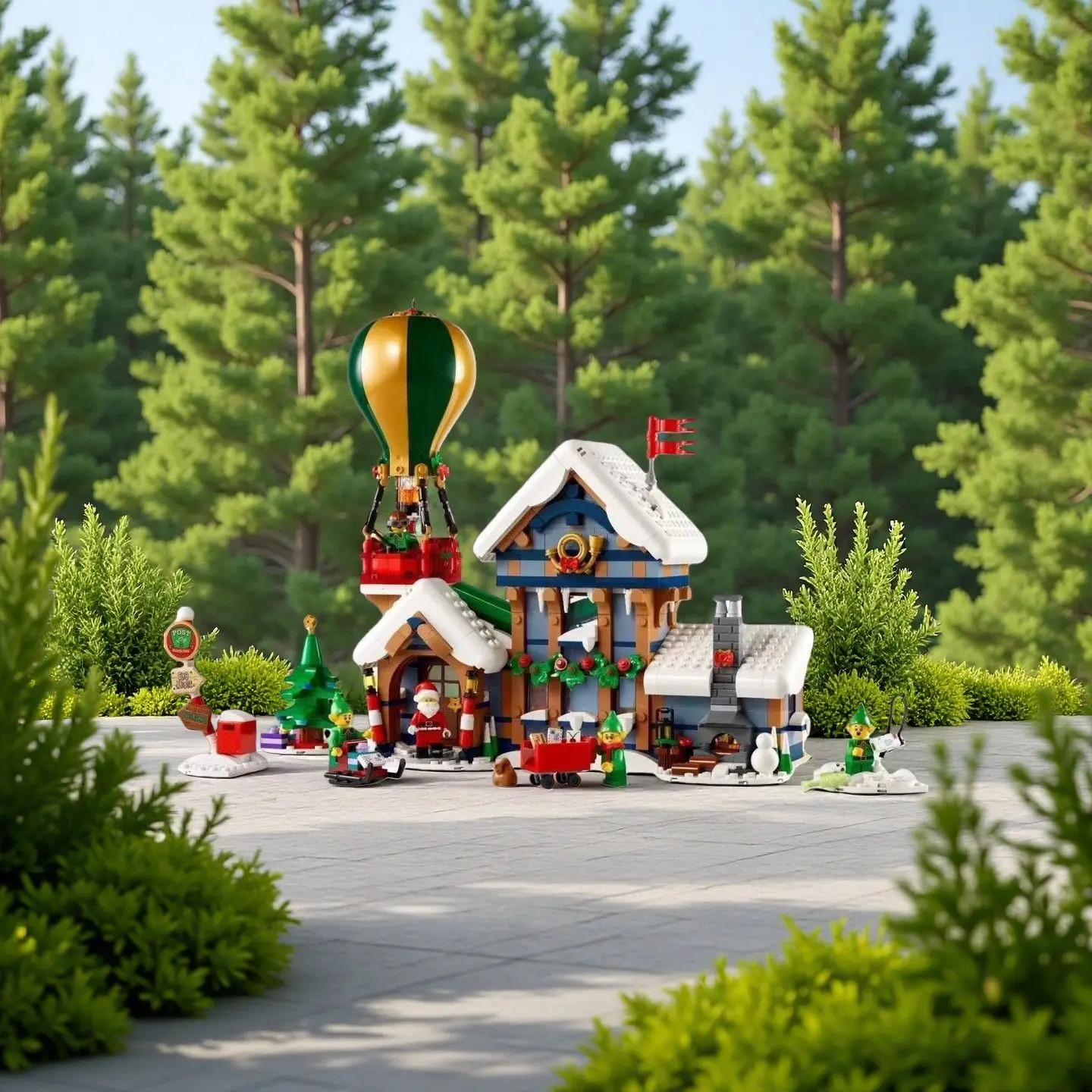 

1440Pcs Santa's Post Office Building Blocks Assembly Winter Architecture Model Bricks Toy For Adult Kids Christmas Gifts 10339