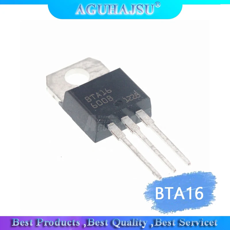 10pcs/lot BTA16 BTA16-800B O-220 800V / 16A / 1W triac new original