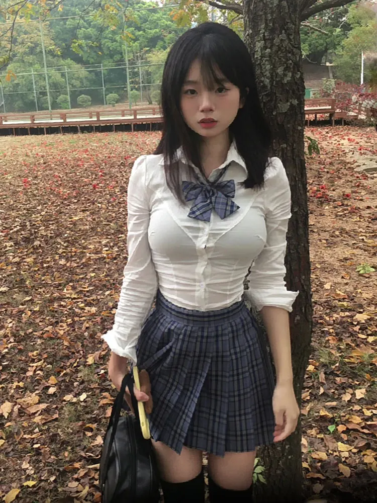 Original Pure Desire Spicy Girl JK orm Garniture de la taille irt Or pour femmes Sve Été Japonais Sle School orm Sli...