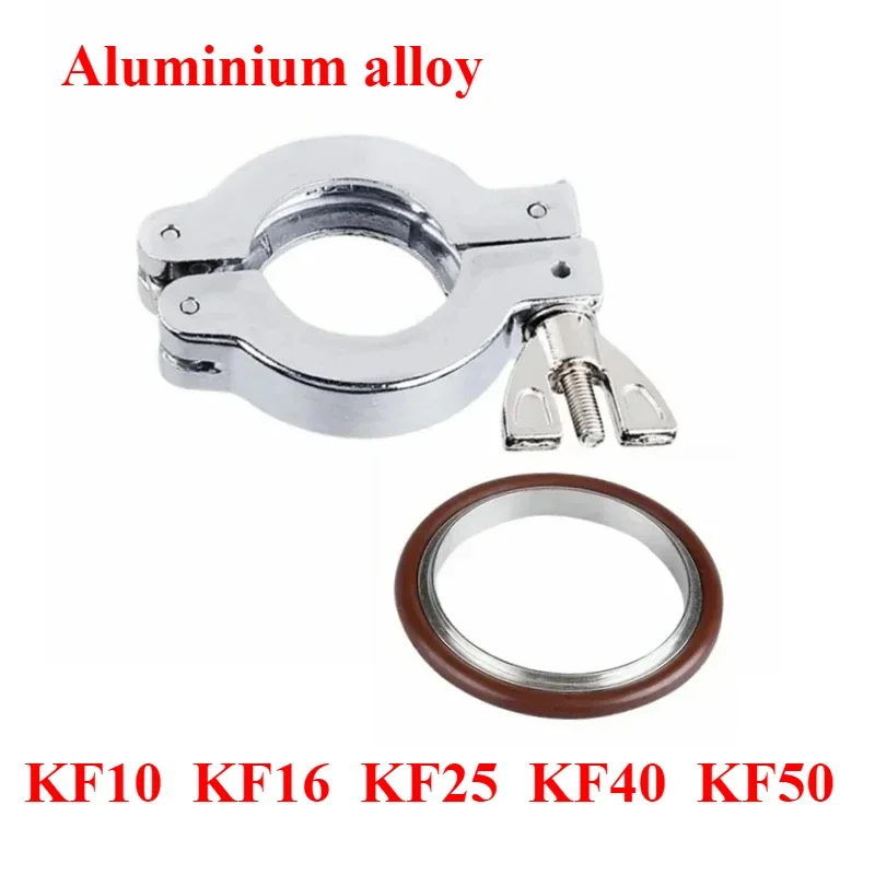 KF10 KF16 KF25 KF40 KF50 Vacuum Wing-Nut Clamp Aluminium alloy Sanitarry Pipe Fitting Homebrew With FKM Strip and Bracket