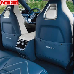 For Zeekr 001 2021-2024 Car Styling PU Leather Anti Kick Mat Pad Anti-kick Protector Mats Seat Back Protector Auto Accessories