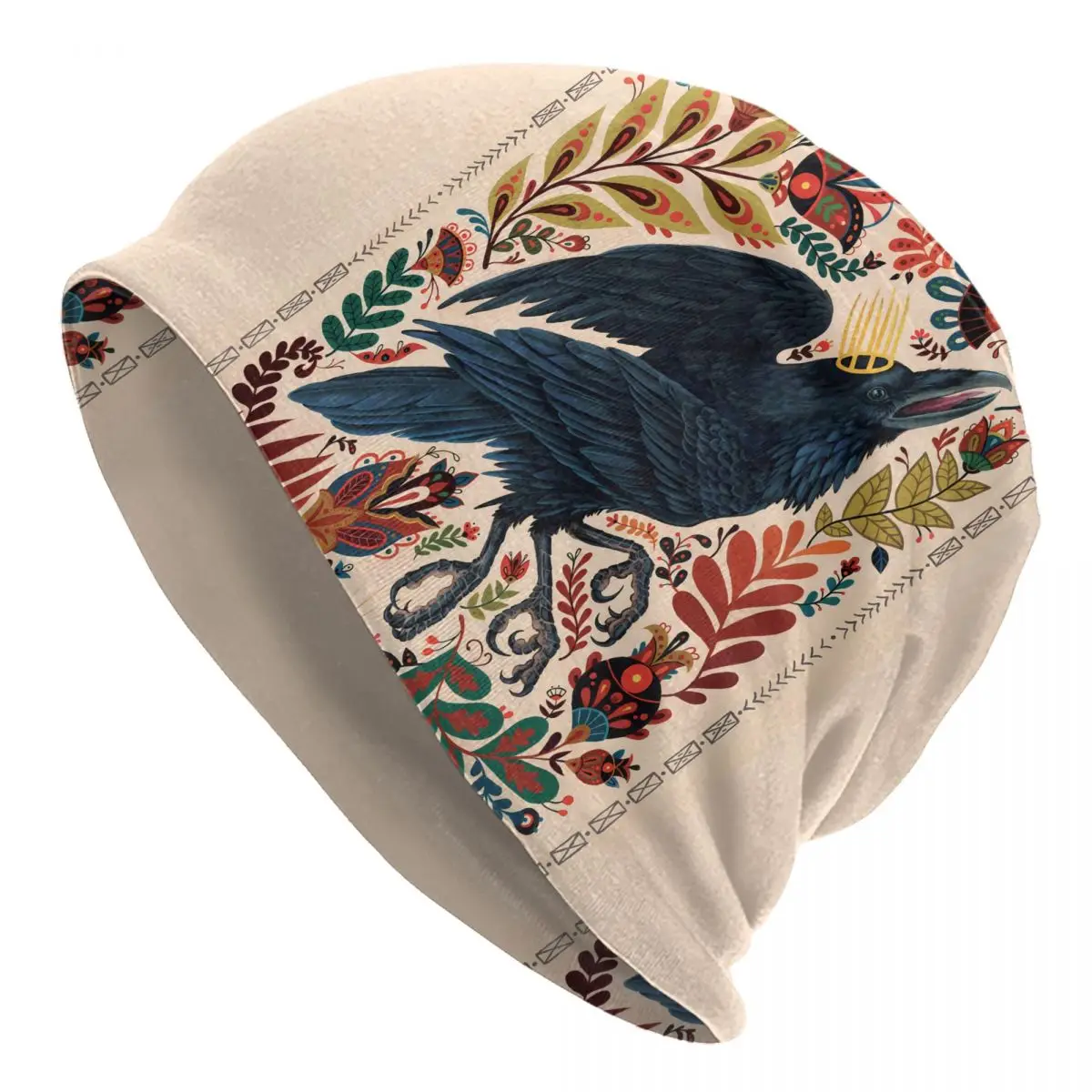 

Raven Norse Folk Thin Skullies Beanies Fashion Caps For Men Ski Caps Bonnet Hats