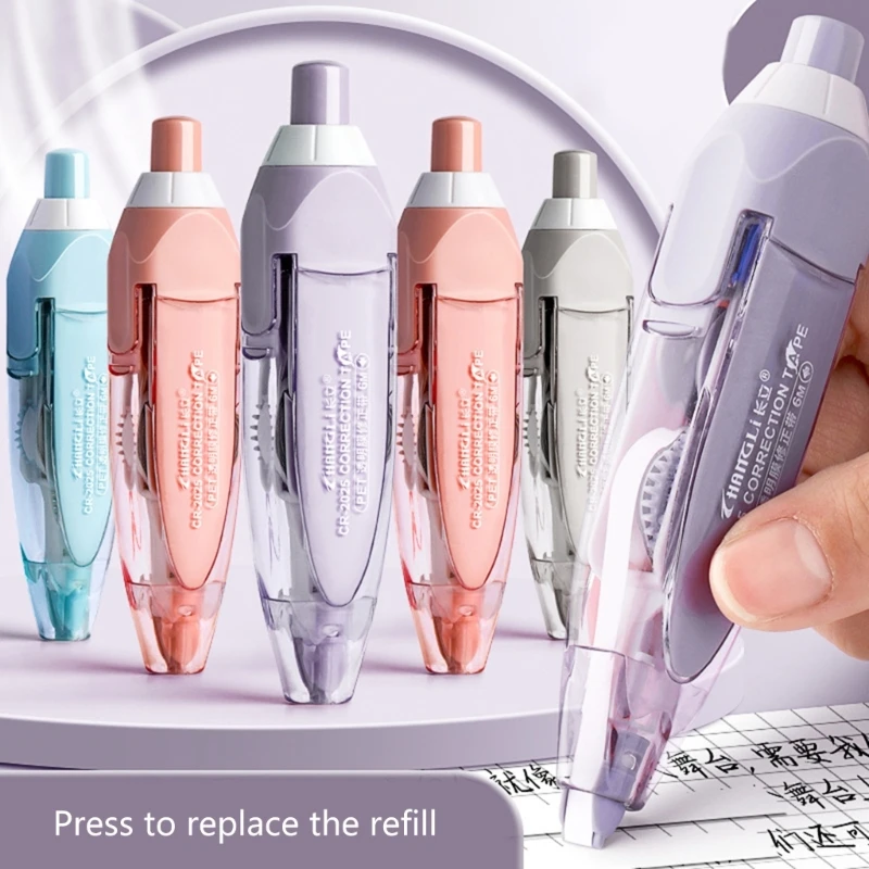 Presionando cinta correctora correcta, cinta correctora blanca, material oficina escolar