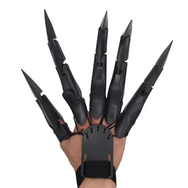 Halloween Articulated Fingers Flexible Cosplay Finger Puppets Wearable Skeleton Bone Claw Hand Scary Fake Party Decor For