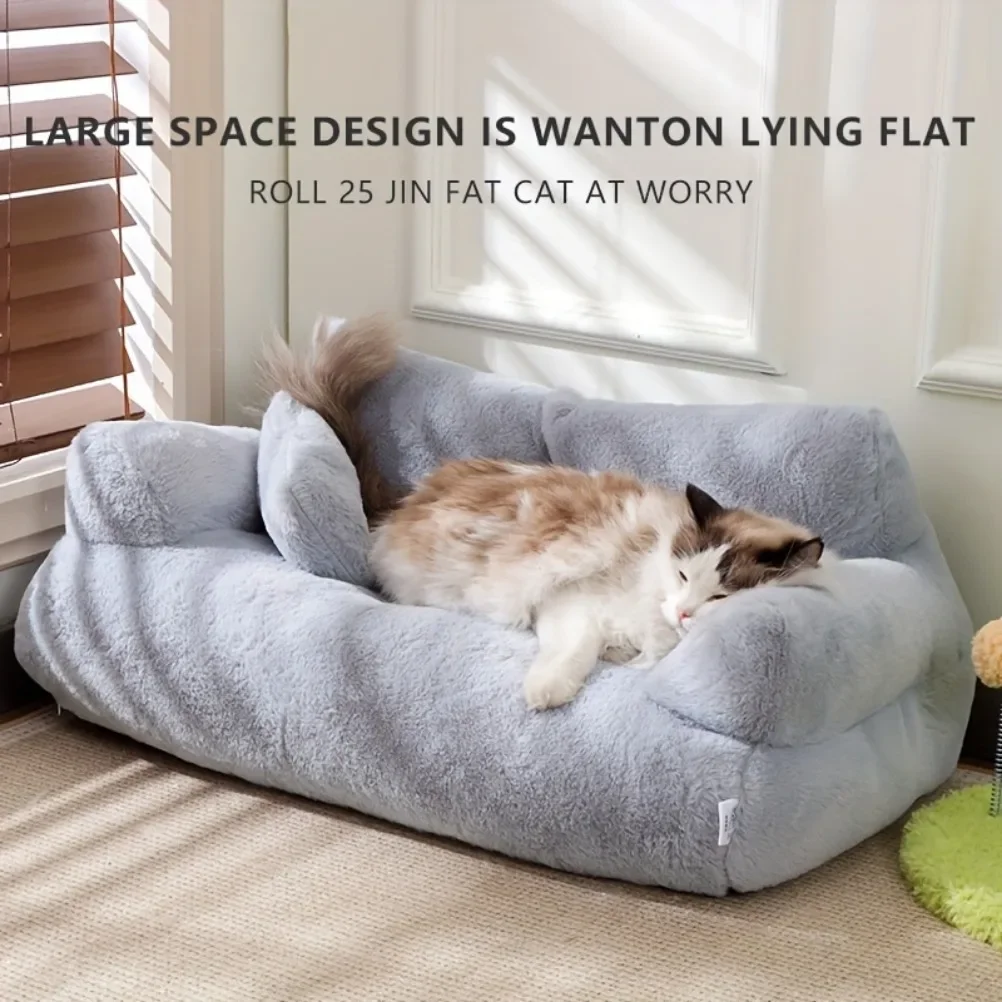 

Luxury Cat Bed Super Soft Warm Pet Sofa Detachable Washable Non-slip for Small Medium Dogs Comfortable Sleep Pets Beds Supplies