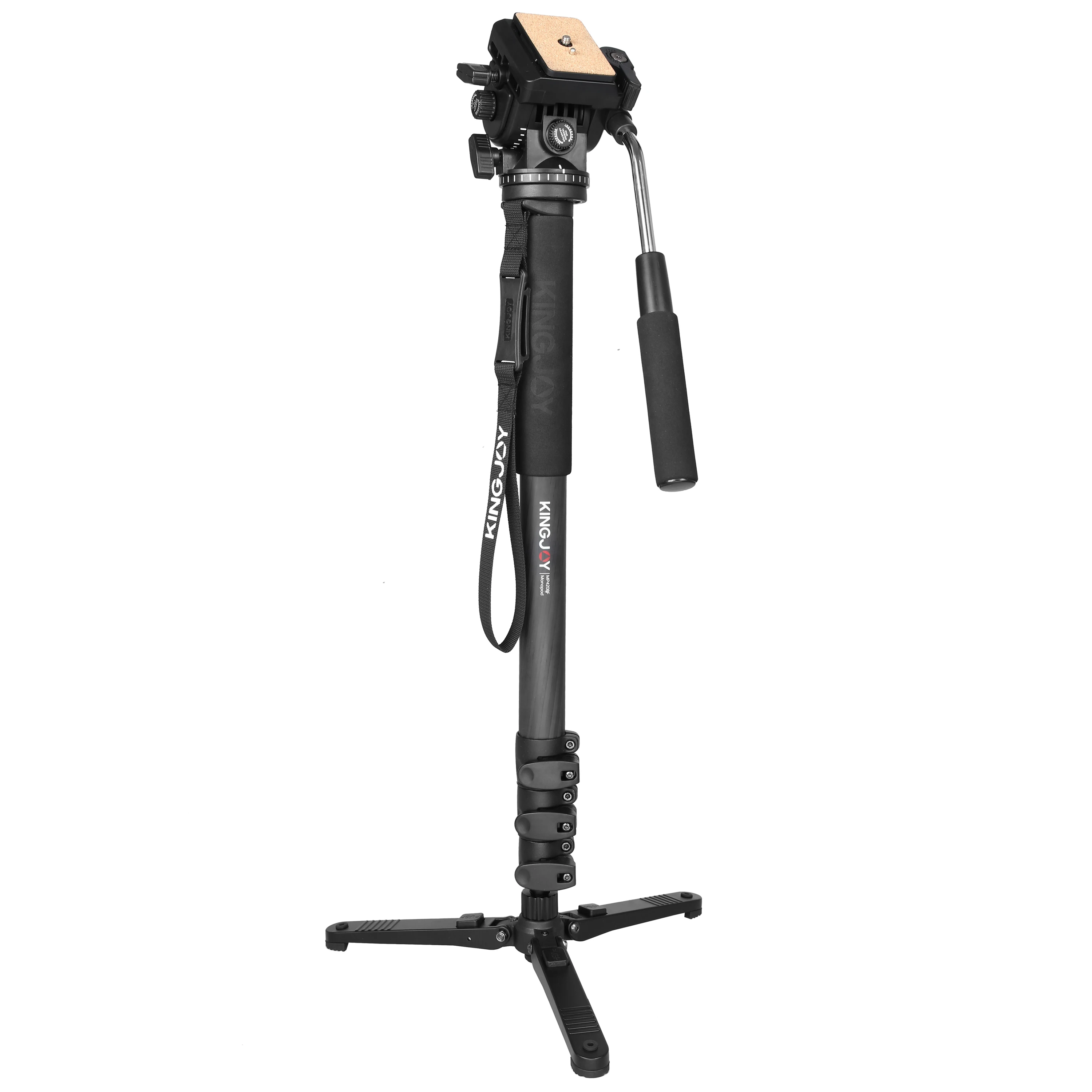 

Kingjoy MP4208F+VT1510 Popular 360 Degree Rotating Aluminum Flip LockMonopod Tripod with Fluid Pan Head