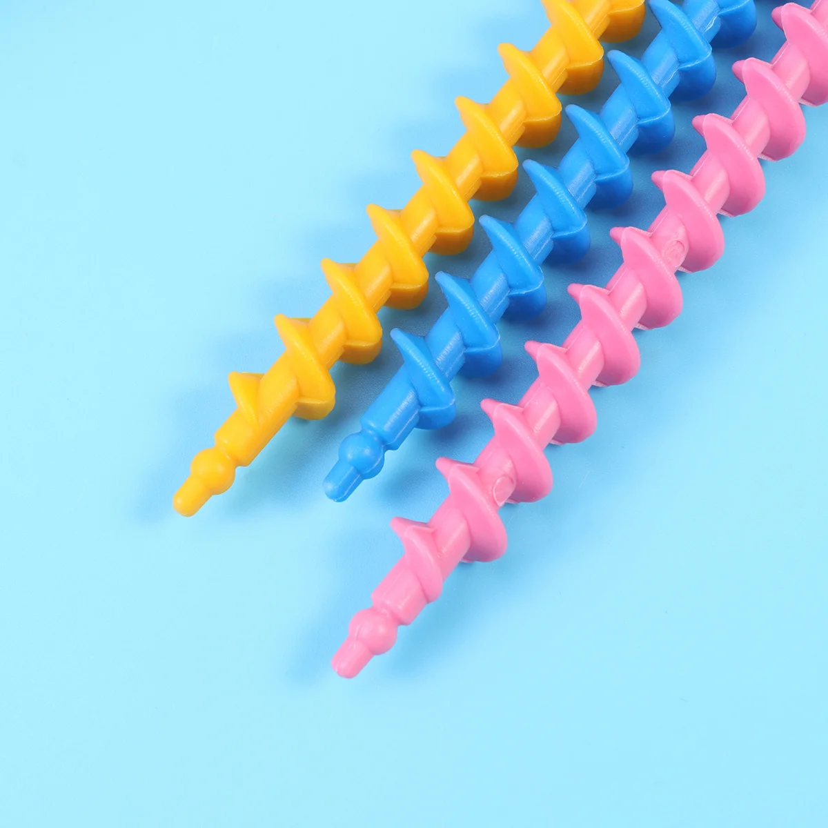 

2Sets Durable Plastic Hair Curling Spiral Rods Solid Rollers Hairdressing Hair Root Volume Styling Tool Curling Stick