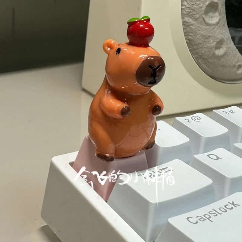 

Capybara Keycaps Original Design Capybara Personalized Keycaps Cute Cartoon Animal Cross Axis Mechanical Keyboard Keycaps Gifts