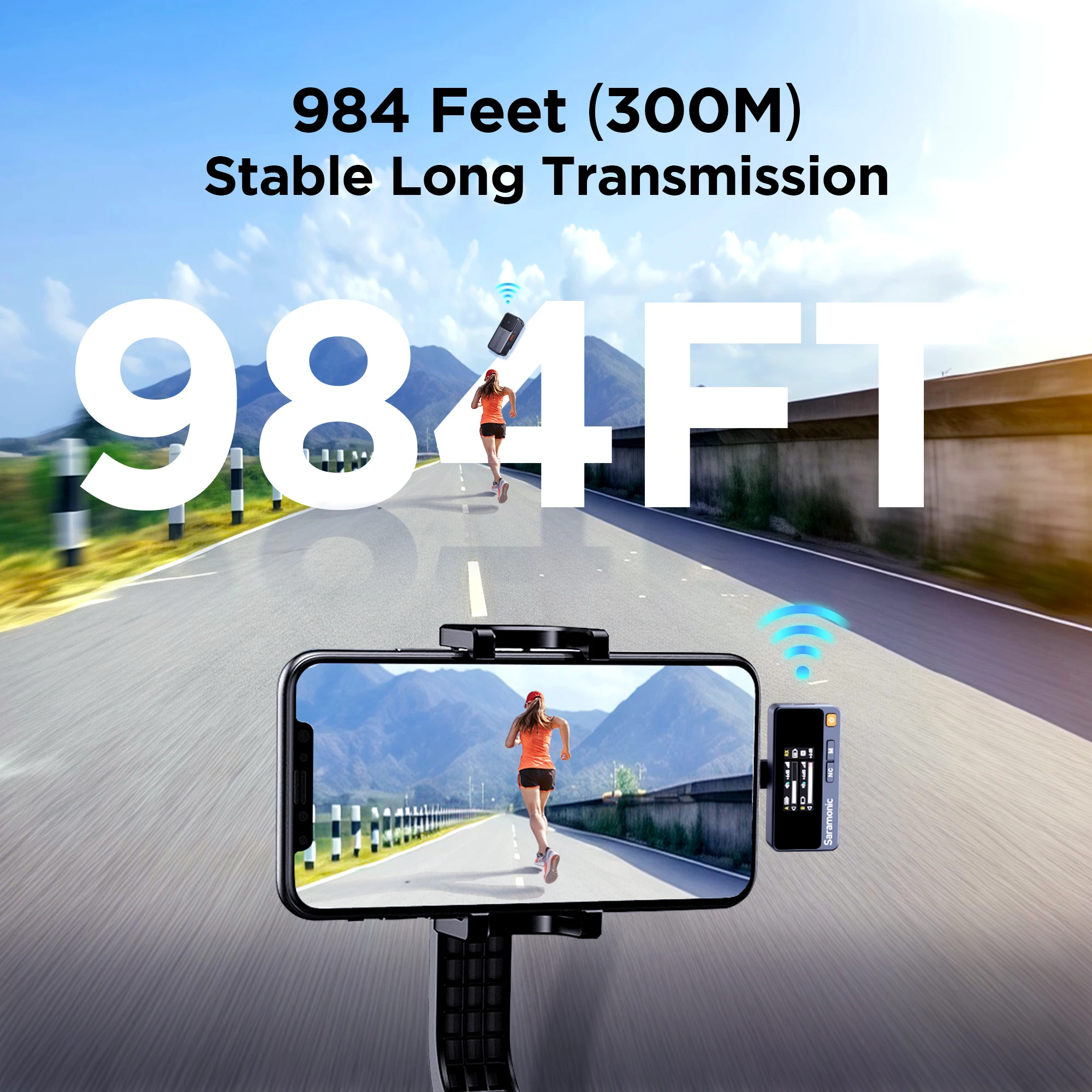 Saramonic Air Wireless Lavalier Microphone for iPhone Android, Noise Cancelling, 300M, Mini Microphone for Tiktok Youtube view 2