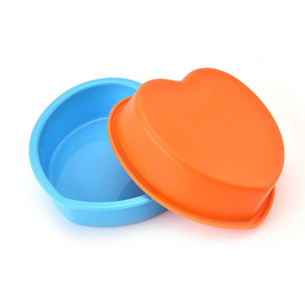 

3Sets Heart Shaped Cake Mold Creative Silicone Non Stick Baking Tool for Home Bakery Fondant Chocolate Candy Fondant Cake Mould