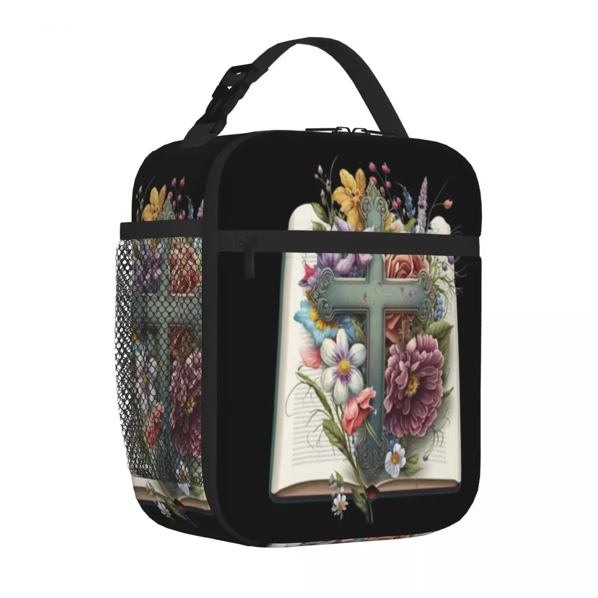 Bestselling Cross Easter Christimas Bible Floral Luxury Snack Bag Home To Go Insulated Snack Tote