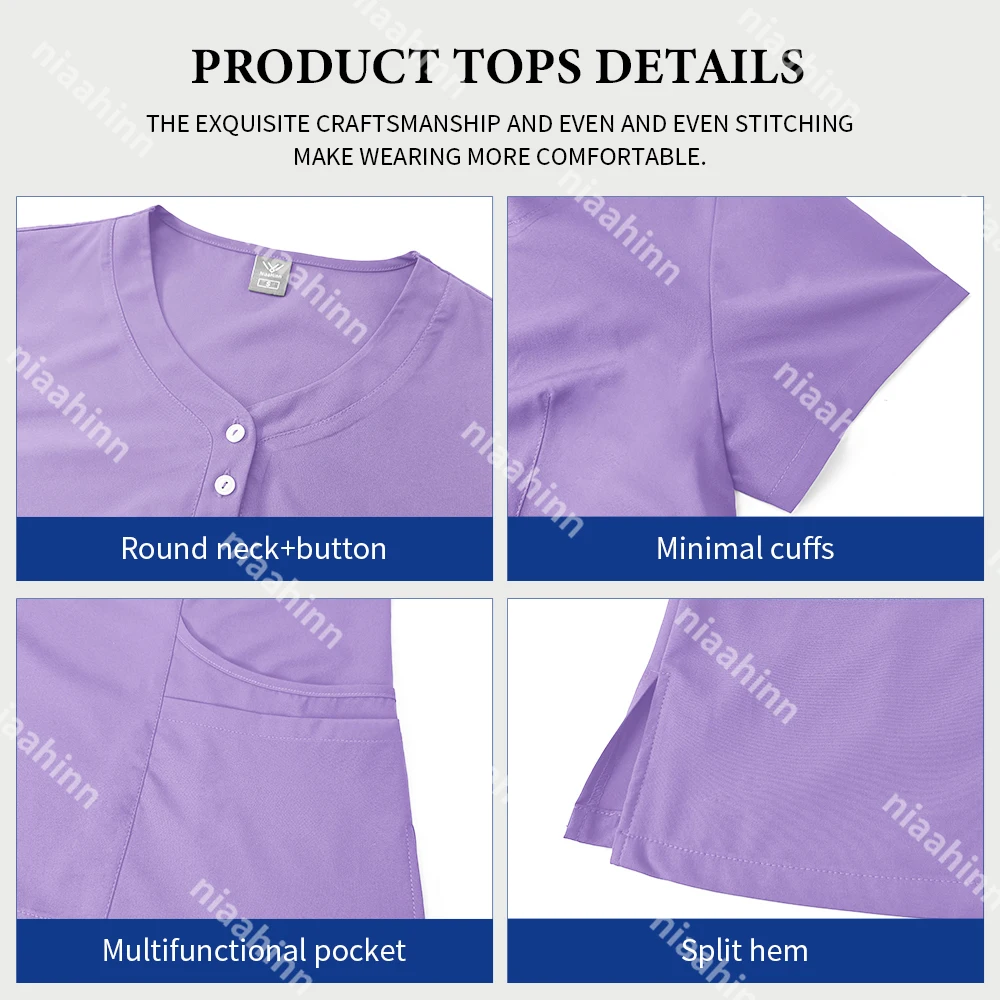 Short Sleeved Dental Clinic Medical Scrubs Suits Hospital Doctor Uniforms Spa Uniforms Pet Grooming Veterinary Nurse Accessories