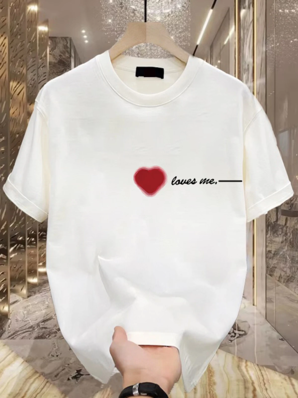 

Свободная футболка из чистого хлопка с коротким рукавом, модный базовый стиль, молодежный принт, защита от УФ-излучения, тонкий материал