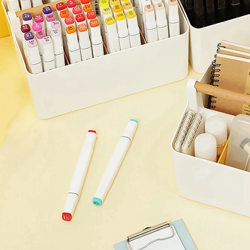 ハンドル付きポータブルプラスチック収納オーガナイザー、調整可能な仕切り、アート用品、工芸品