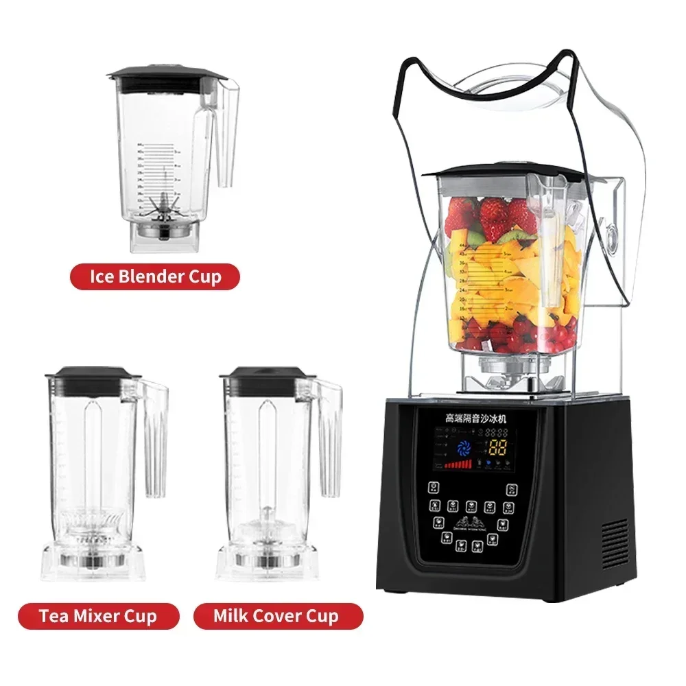 GMHigh Quality 2L Juicer Smoothie Blender Electric Kitchen Ice Crushing Mixer Machine Commercial Blender 1 Set Free Spare