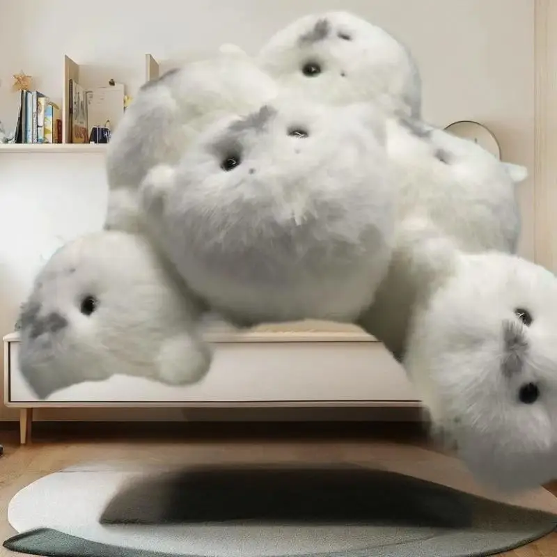 귀여운 아기 바다표범 봉제 인형; 실제 바다표범 장난감 기념품 가방 펜던트 인형 선물