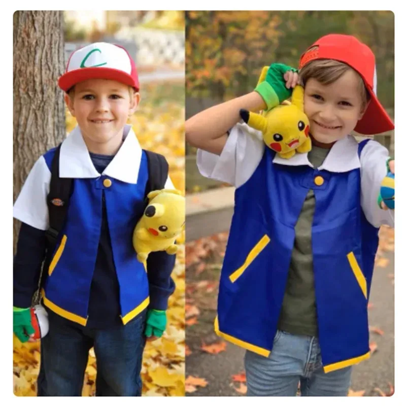 حار بيع الحيوانات الأليفة العفريت تأثيري Pok é mon زي تأثيري قفازات التجارة الخارجية سترة أنيمي