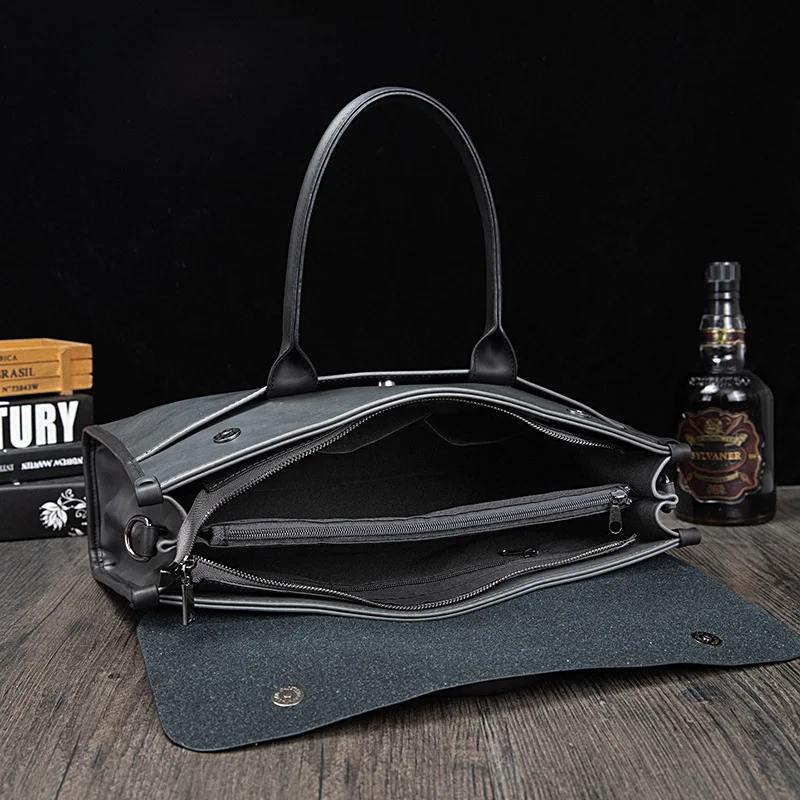 New Trend Luxury Men's Handbag Large Capacity Business Briefcase Male Shoulder Crossbody Bag Computer Bag Messenger Pack Totes