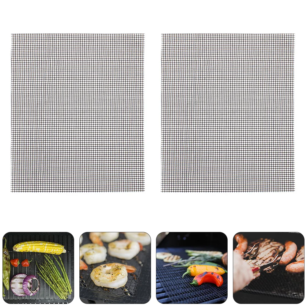 

2 Pcs Grill Mesh Mat Cooling Rack Wire Baking Outdoor Griddle BBQ Grilling