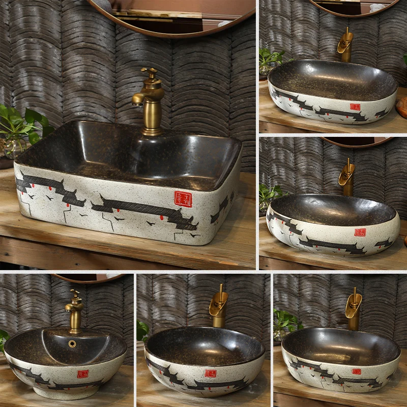 Duomeiwang Taiwan basin washbasin square home bathroom art basin