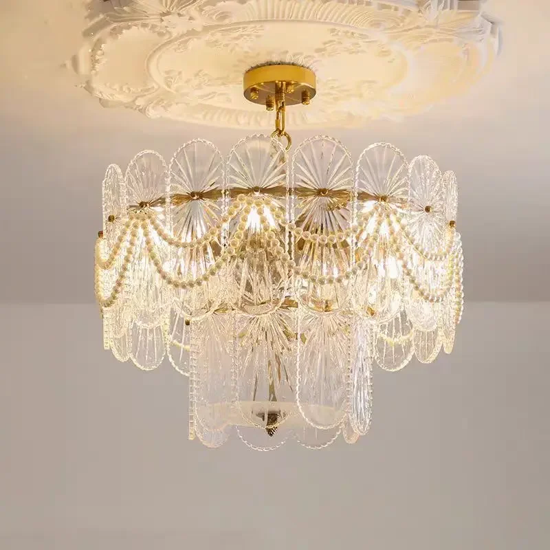 Hanging Elegant Nordic Gold Pendant Light LED Modern Luxury Crystal Pendant Light
