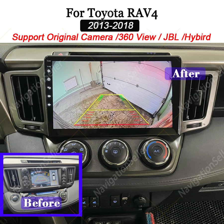 

Android Multimedia For Toyota Rav4 RAV 4 2013-2018 Carplay Screen Head Unit Car Radio Navigation DAB DSP Support Original JBL