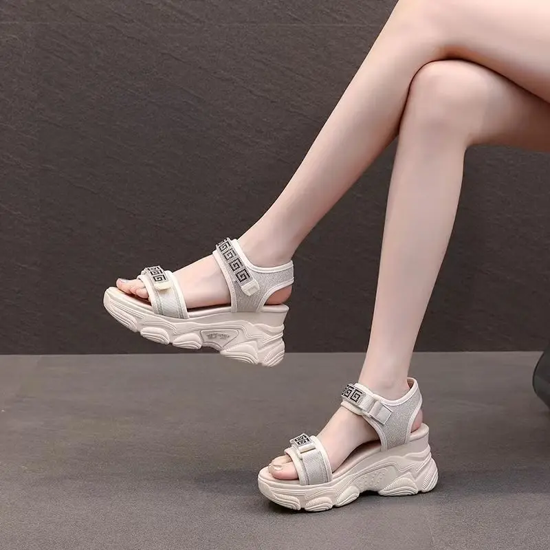 

Ladies Shoes Outdoor Platform Women's Sandals Beach Round Toe Tip White On Offer And Premium Korea Sandal F Casual Pvc Vip