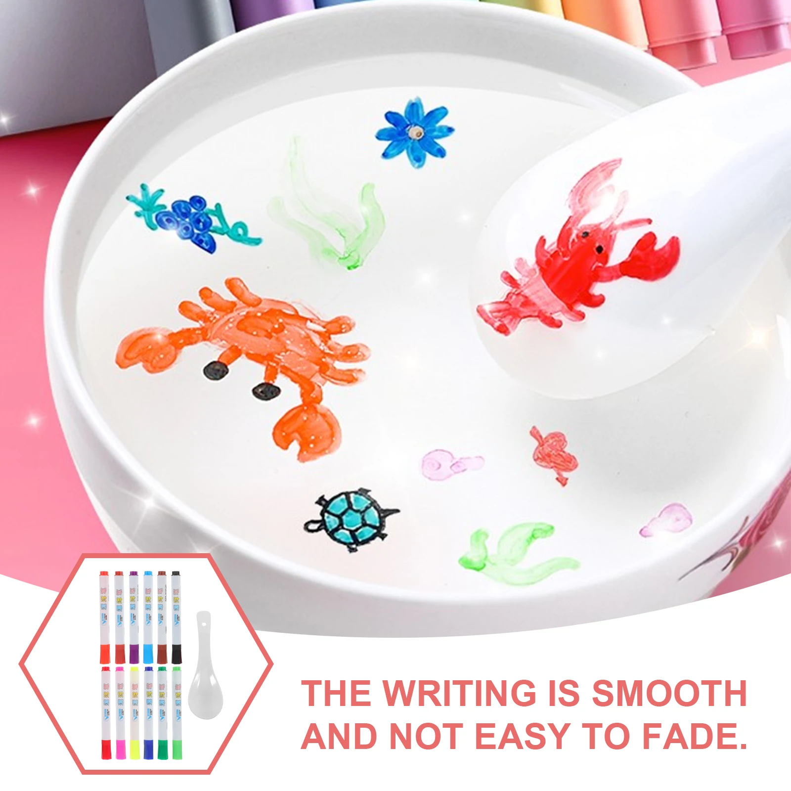 

1Set Whiteboard Markers Waterproof Plastic Whiteboard Writing Pens for Classroom Office Student Supplies School Markers