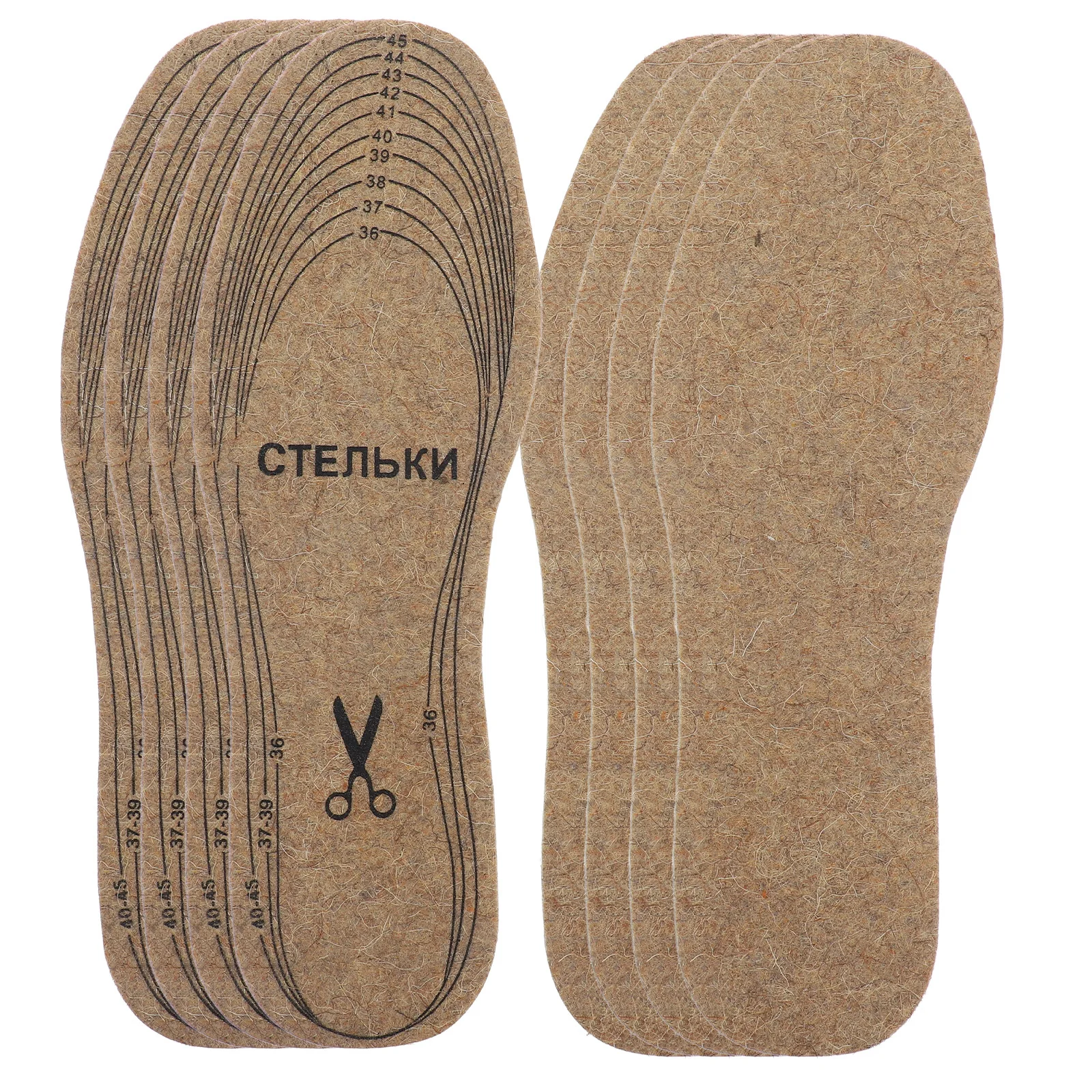 4 قطعة ورأى الصوف النعال كوتابل عالية الكثافة ورأى الصوف إدراج حذاء لفصل الشتاء الأحذية تنفس التشذيب صالح استبدال #2