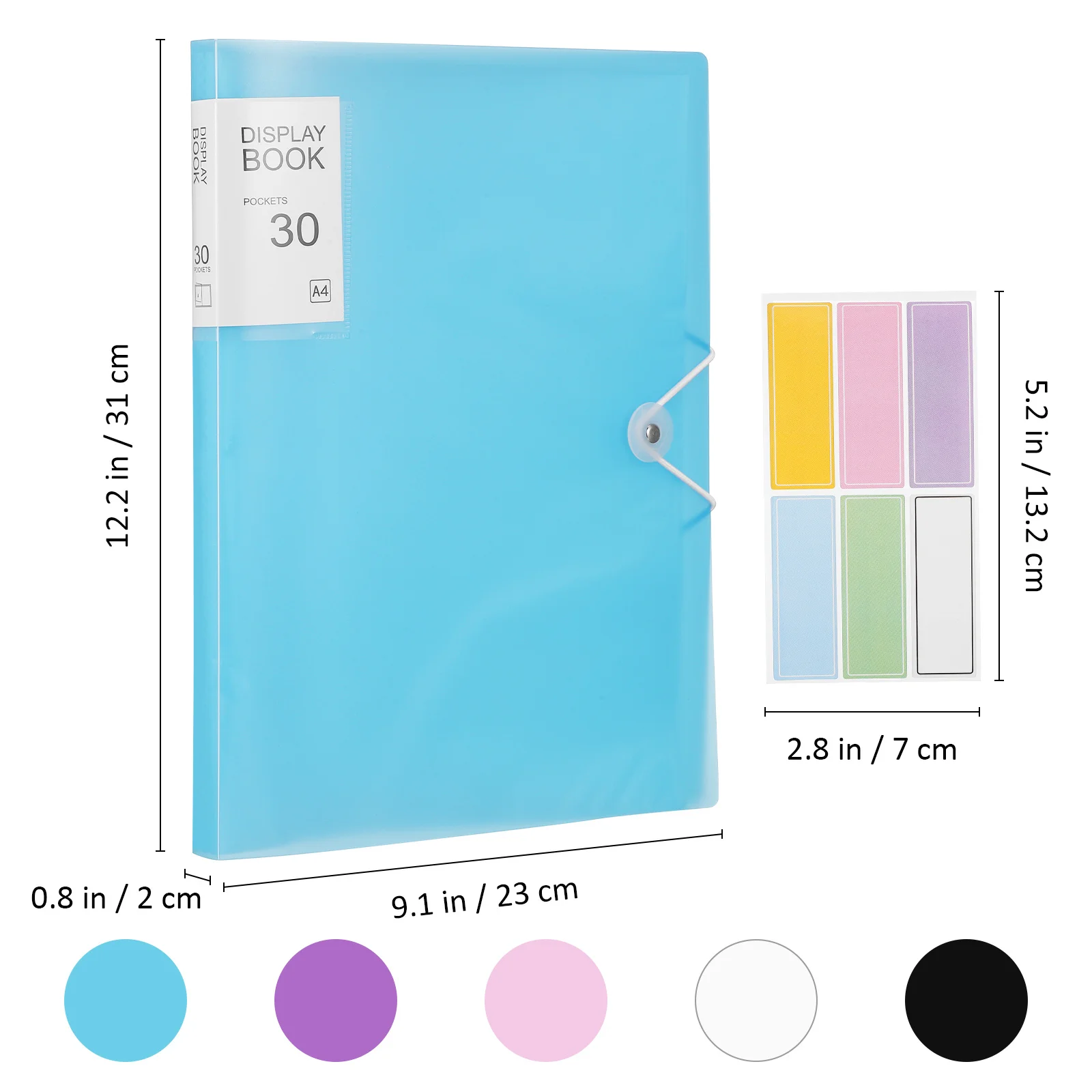 5 قطع من مجلد العرض بأكمام شفافة، منظم مستندات ذو سعة كبيرة، كتاب عرض لمجلدات محفظة مكتب المدرسة #6