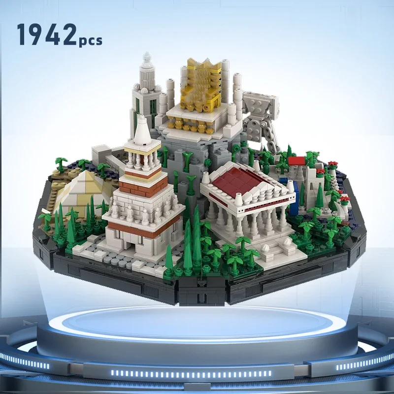 World famous Ruins architecture bricks Ancient Greek mythology blocks castle bricks architecture blocks Medieval moc castle