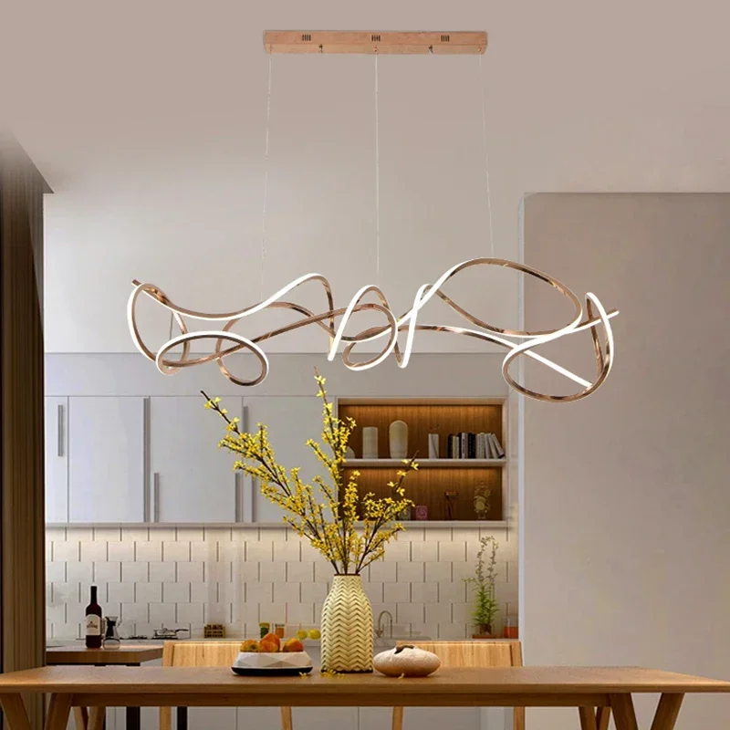 

Modern Home Living Room Decoration Chandelier Gold Pendant Ceiling Lamps Dining Dine Room Indoor Lighting Hanging Light Fixture