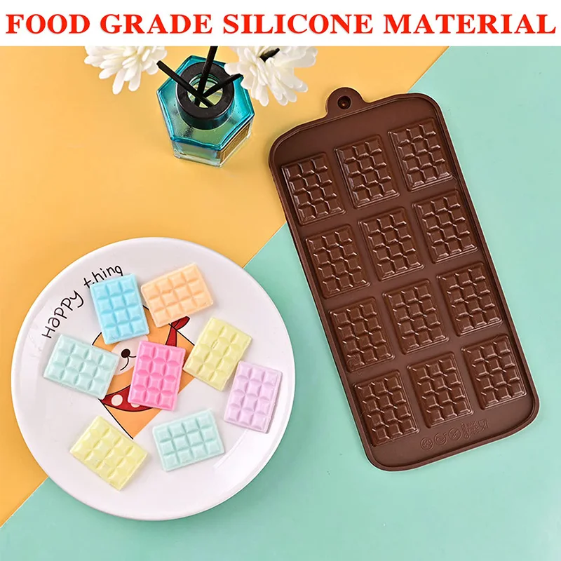 Silicone Break Apart Chocolate Moulds,Square Non-Stick Candy Chocolate Bar Mold,Reusable Candy Protein Silicone Chocolate Molds