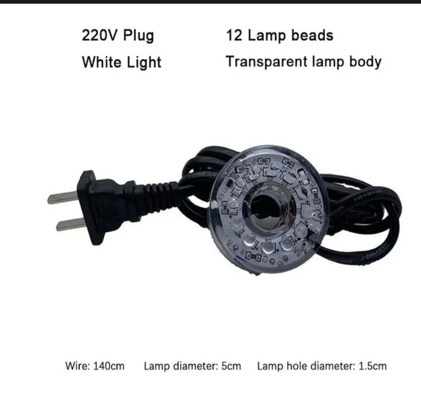 Fish tank rockery LED with hole color lights aquarium lighting fountain swimming pool decoration