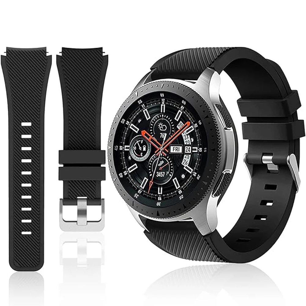 

20mm 22mm Band for Samsung Galaxy Watch 7/4/5 pro/6 classic/Gear s3 40 44mm silicone correa bracelet Huawei watch GT/2/3/4 strap