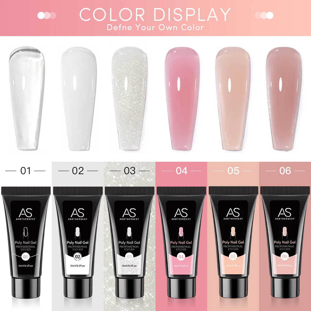 كما 15 مللي مسمار تمديد هلام مسمار بناء بولي مسمار الاكريليك هلام الأشعة فوق البنفسجية LED تمديد سريع من كريستال نموذج غير مؤلم كريستال فيرنيس الغراء #2